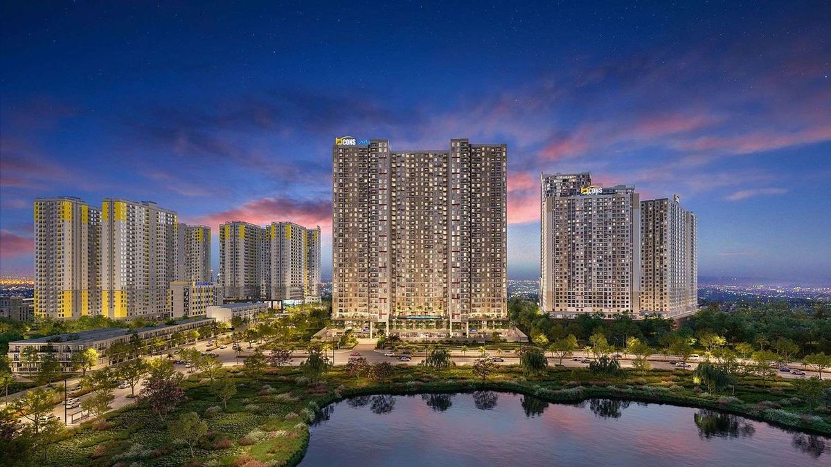 Phối cảnh tổng thể Bcons Aria